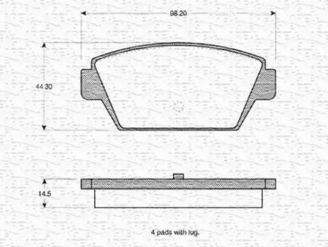 Magneti Marelli 363702160988 - Гальмівні колодки, дискові гальма avtolavka.club