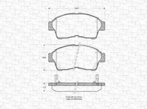 Magneti Marelli 363702160584 - Гальмівні колодки, дискові гальма avtolavka.club