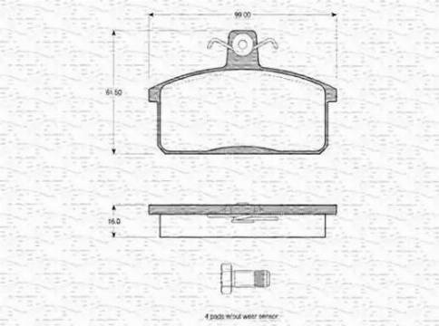 Magneti Marelli 363702160600 - Гальмівні колодки, дискові гальма avtolavka.club