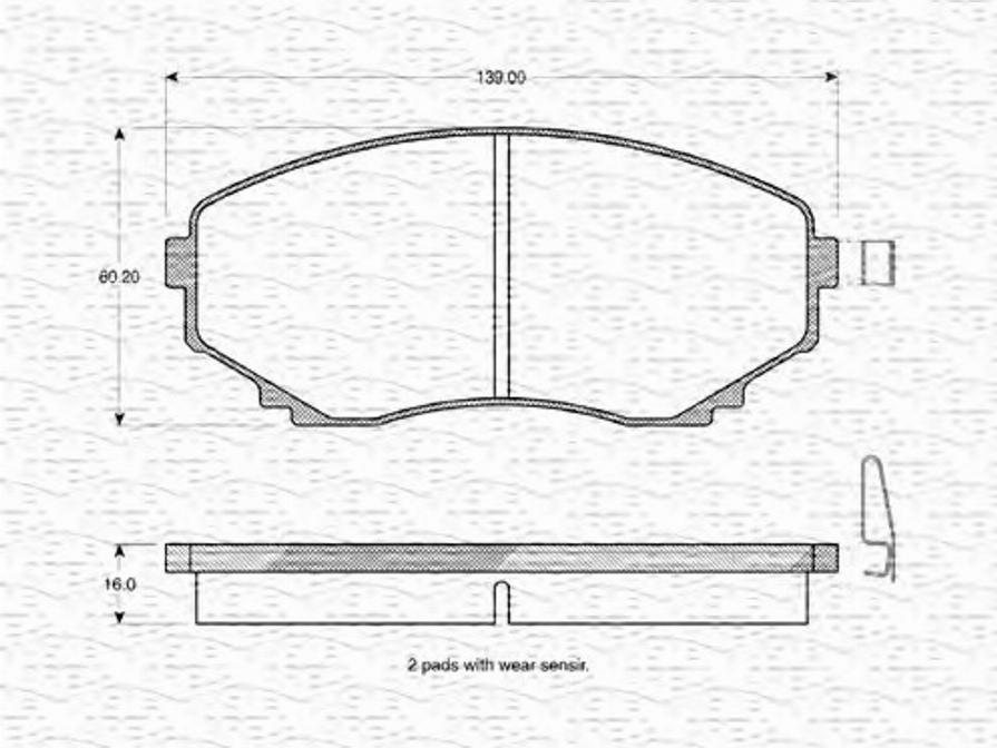 Magneti Marelli 363702160608 - Гальмівні колодки, дискові гальма avtolavka.club