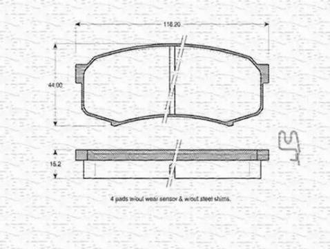 Magneti Marelli 363702160613 - Гальмівні колодки, дискові гальма avtolavka.club