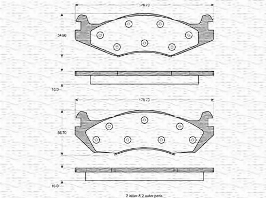 Magneti Marelli 363702160626 - Гальмівні колодки, дискові гальма avtolavka.club