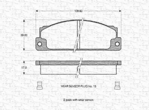 Magneti Marelli 363702160032 - Гальмівні колодки, дискові гальма avtolavka.club