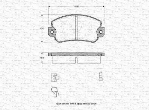 Magneti Marelli 363702160141 - Гальмівні колодки, дискові гальма avtolavka.club