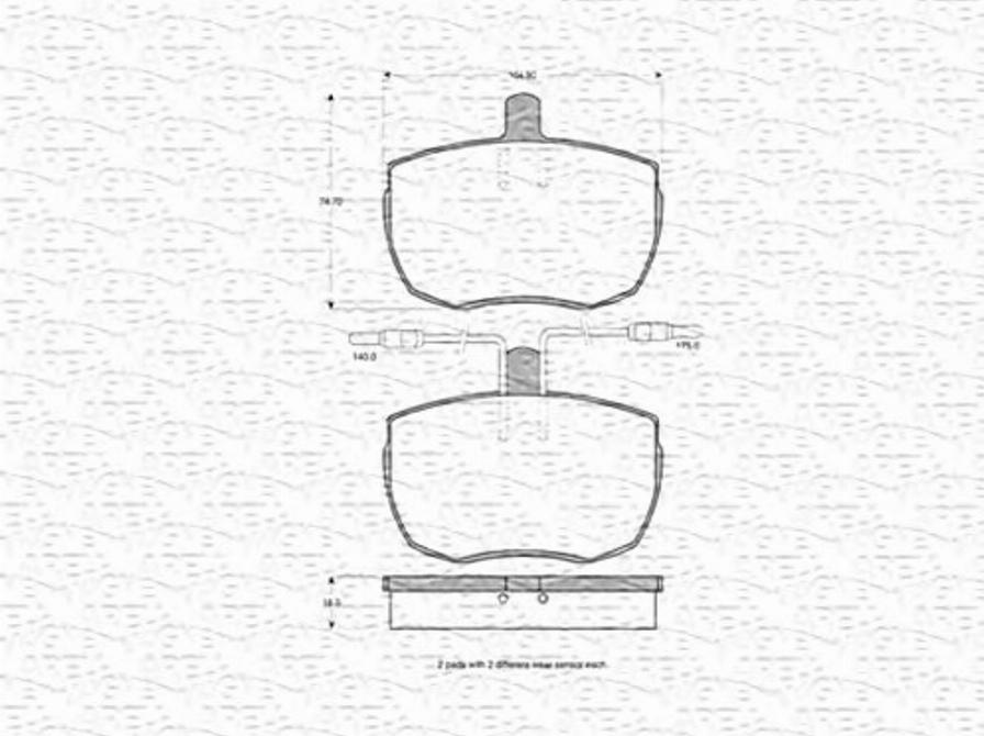 Magneti Marelli 363702160142 - Гальмівні колодки, дискові гальма avtolavka.club