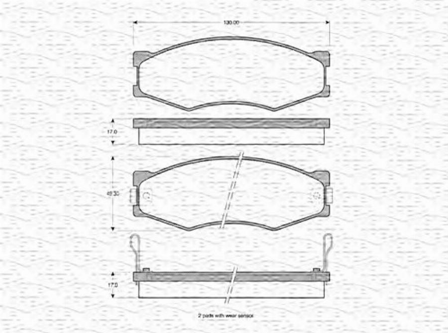 Magneti Marelli 363702160811 - Гальмівні колодки, дискові гальма avtolavka.club