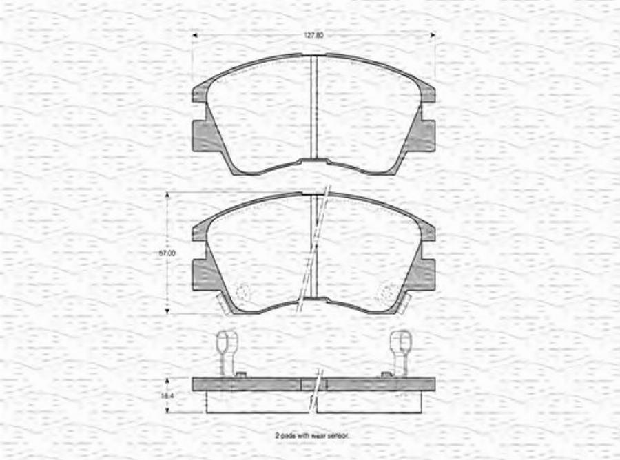 Magneti Marelli 363702160884 - Гальмівні колодки, дискові гальма avtolavka.club