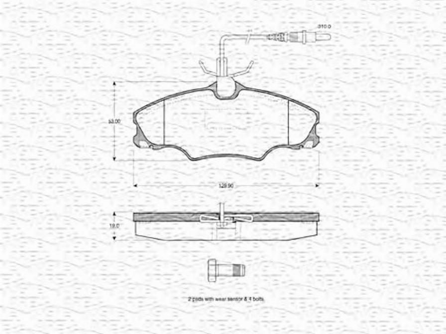 Magneti Marelli 363702160362 - Гальмівні колодки, дискові гальма avtolavka.club