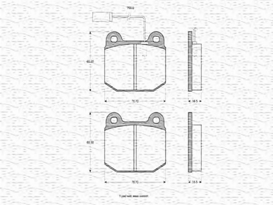 Magneti Marelli 363702160314 - Гальмівні колодки, дискові гальма avtolavka.club