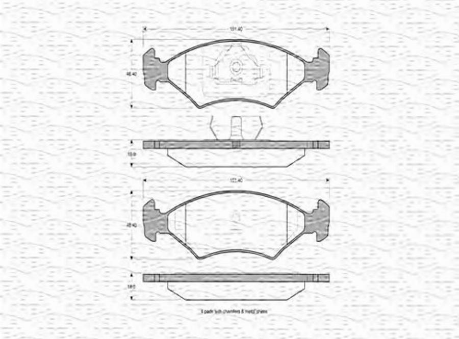 Magneti Marelli 363702160334 - Гальмівні колодки, дискові гальма avtolavka.club