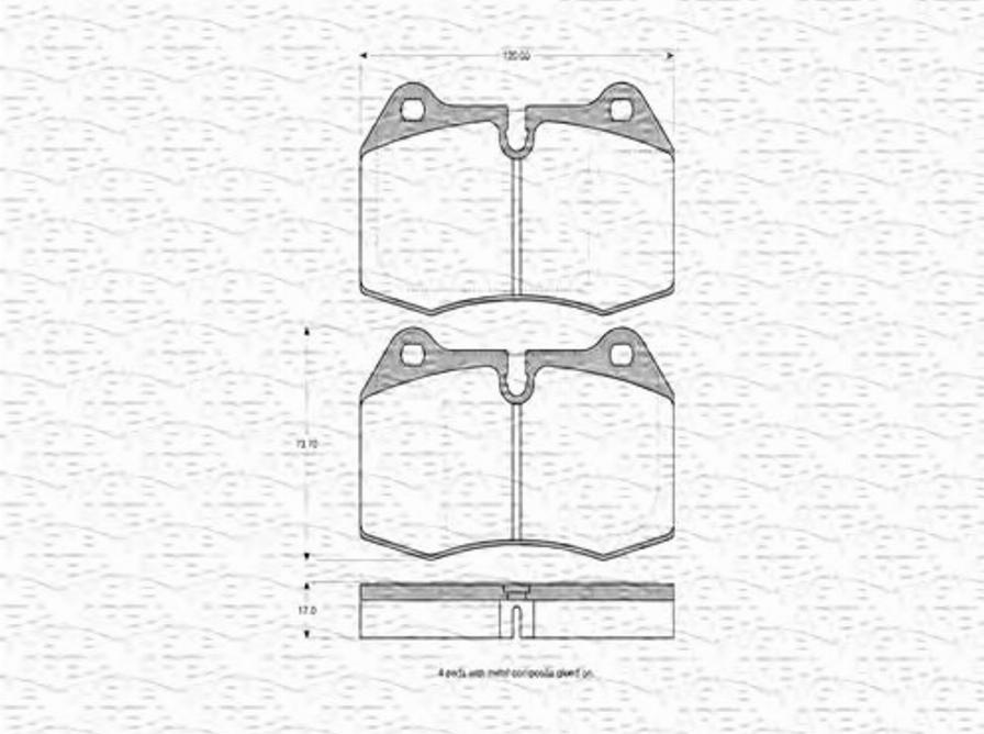 Magneti Marelli 363702160372 - Гальмівні колодки, дискові гальма avtolavka.club