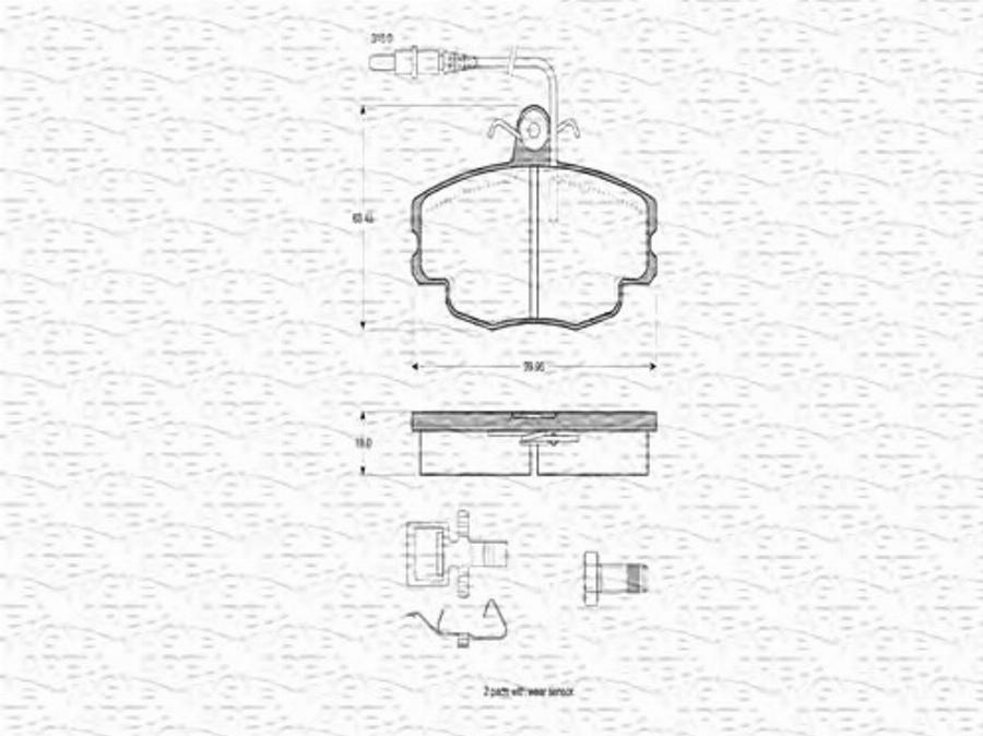 Magneti Marelli 363702160294 - Гальмівні колодки, дискові гальма avtolavka.club