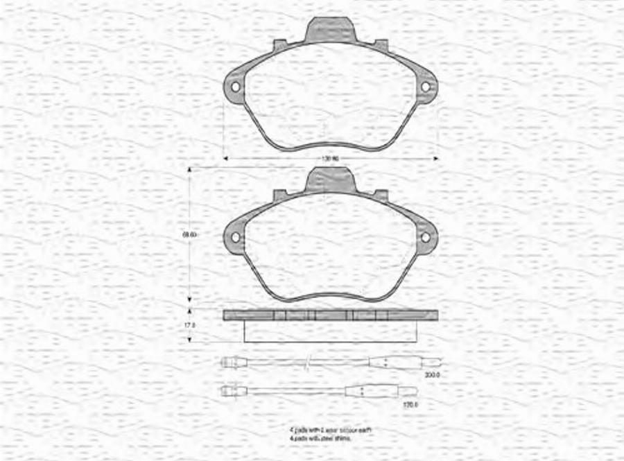 Magneti Marelli 363702160241 - Гальмівні колодки, дискові гальма avtolavka.club