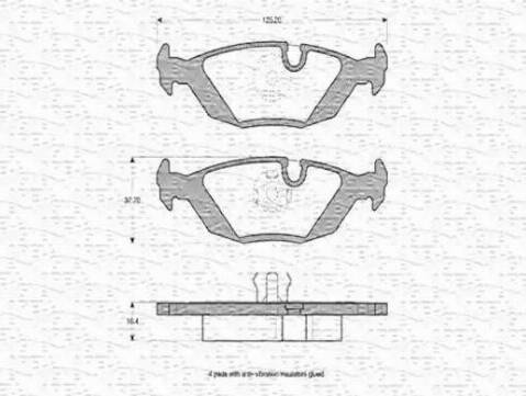 Magneti Marelli 363702160200 - Гальмівні колодки, дискові гальма avtolavka.club