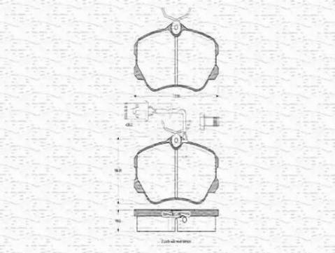 Magneti Marelli 363702160284 - Гальмівні колодки, дискові гальма avtolavka.club