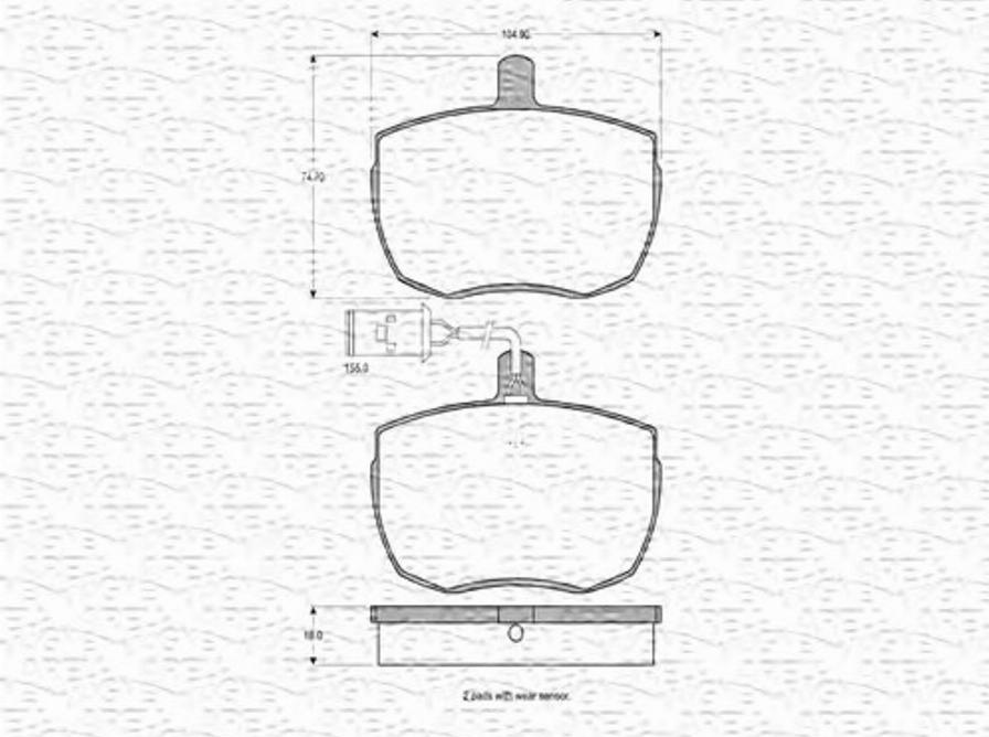 Magneti Marelli 363702160231 - Гальмівні колодки, дискові гальма avtolavka.club