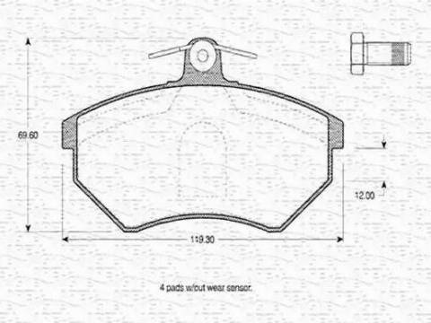 Magneti Marelli 363702160274 - Гальмівні колодки, дискові гальма avtolavka.club