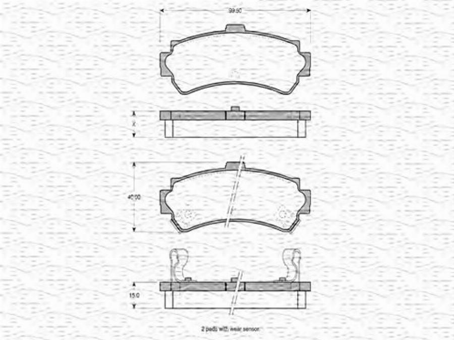 Magneti Marelli 363702160767 - Гальмівні колодки, дискові гальма avtolavka.club