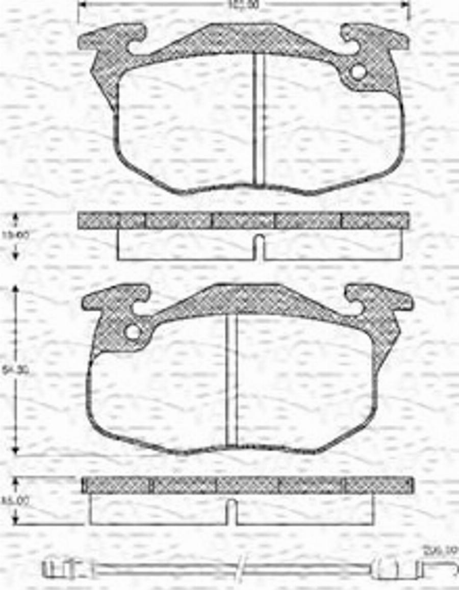 Magneti Marelli 363702161060 - Гальмівні колодки, дискові гальма avtolavka.club