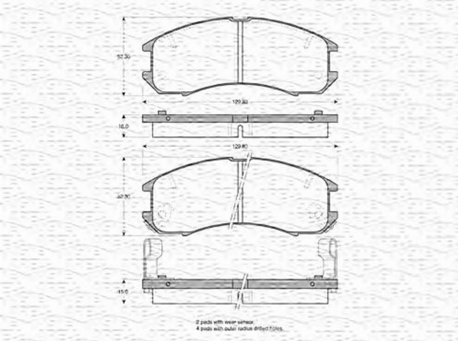 Magneti Marelli 363702161004 - Гальмівні колодки, дискові гальма avtolavka.club