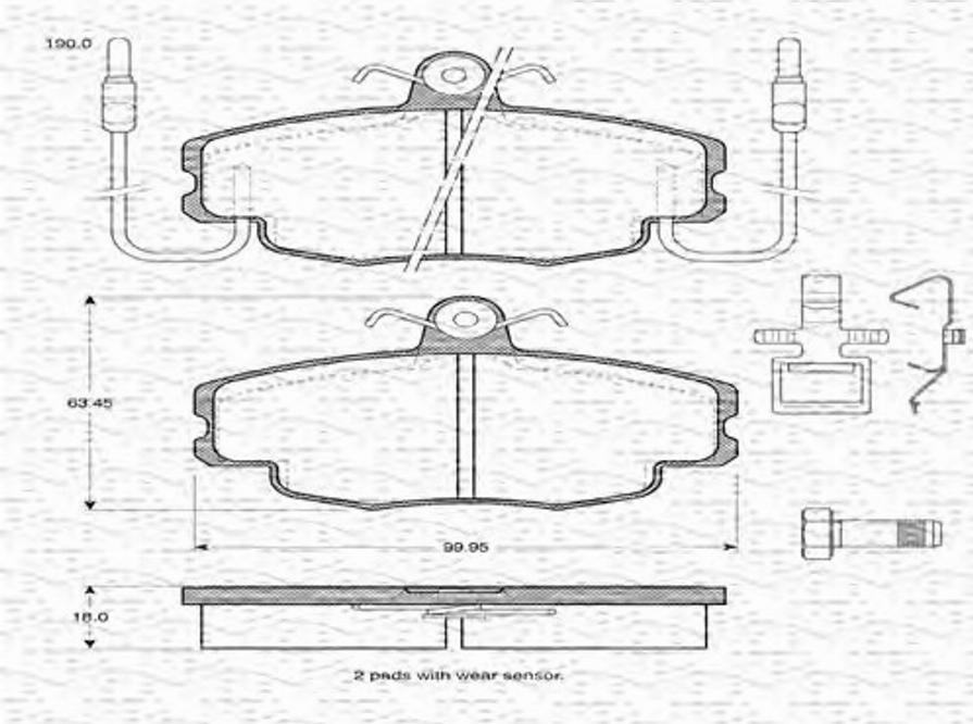 Magneti Marelli 363702161018 - Гальмівні колодки, дискові гальма avtolavka.club