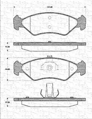 Magneti Marelli 363702161189 - Гальмівні колодки, дискові гальма avtolavka.club