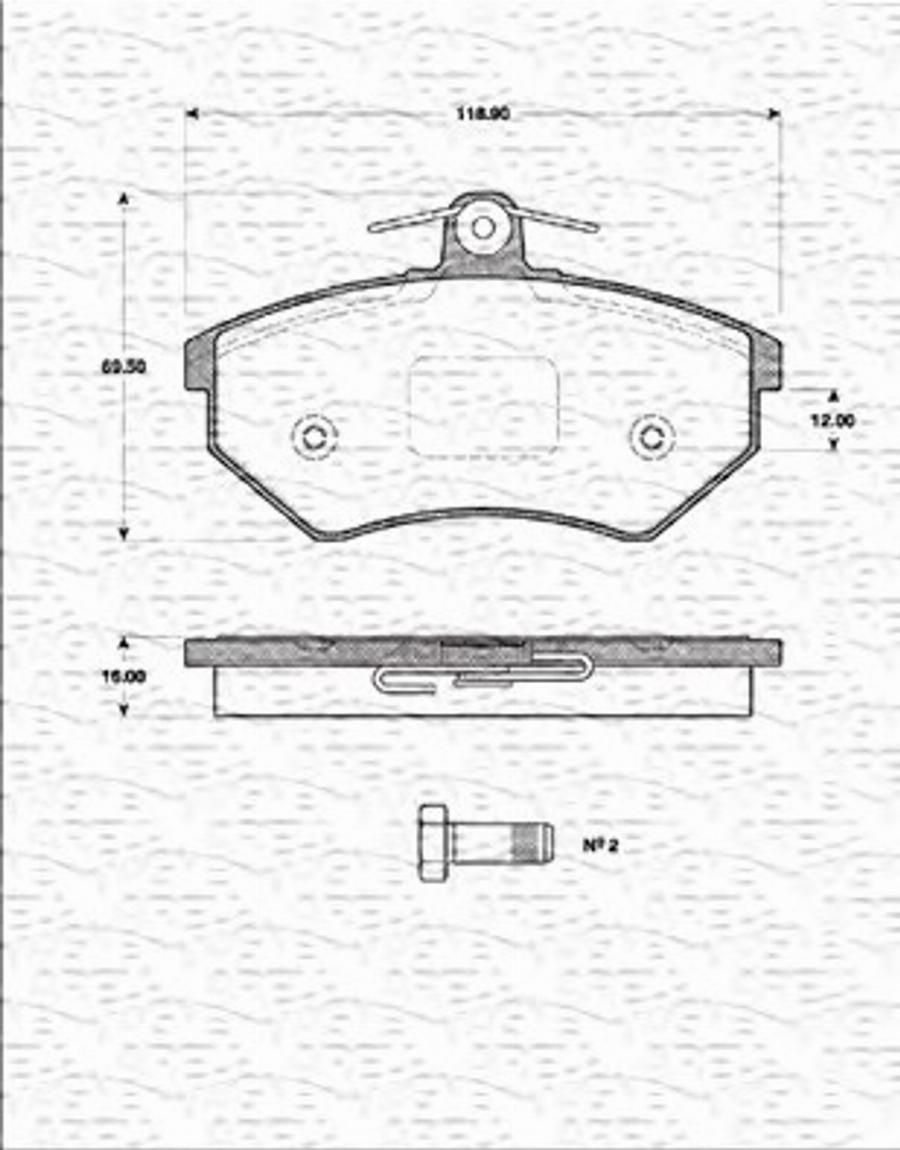 Magneti Marelli 363702161181 - Гальмівні колодки, дискові гальма avtolavka.club