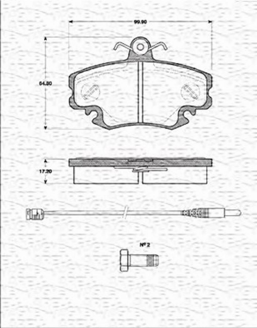 Magneti Marelli 363702161182 - Гальмівні колодки, дискові гальма avtolavka.club