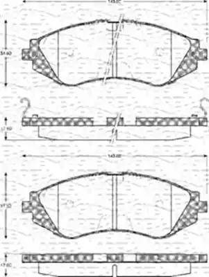 Magneti Marelli 363702161128 - Гальмівні колодки, дискові гальма avtolavka.club