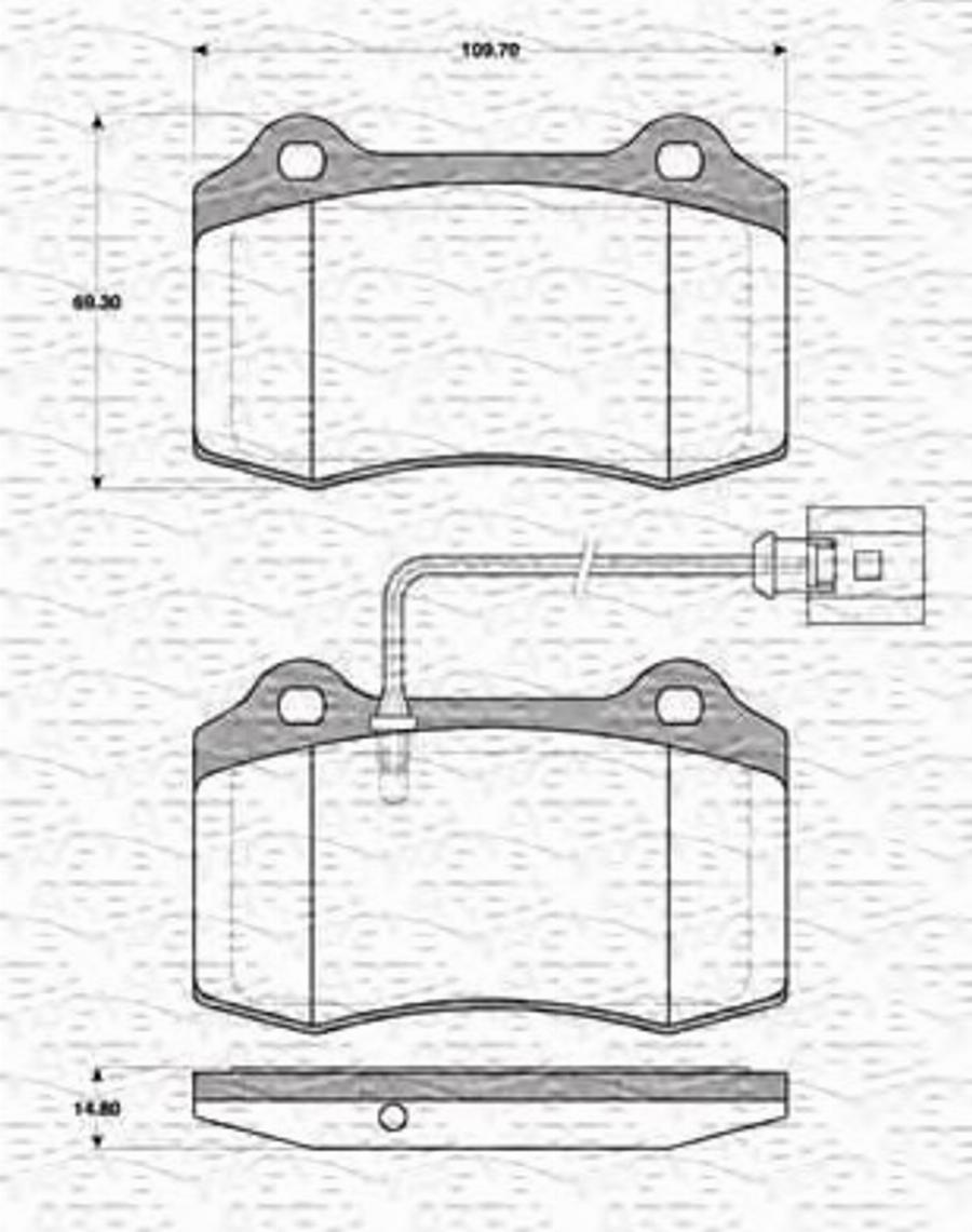 Magneti Marelli 363702161325 - Гальмівні колодки, дискові гальма avtolavka.club