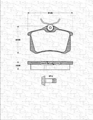 Magneti Marelli 363702161328 - Гальмівні колодки, дискові гальма avtolavka.club