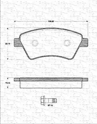 Magneti Marelli 363702161246 - Гальмівні колодки, дискові гальма avtolavka.club