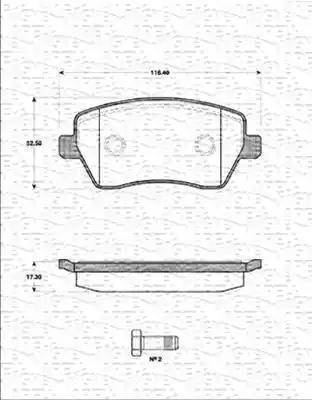 Magneti Marelli 363702161250 - Гальмівні колодки, дискові гальма avtolavka.club