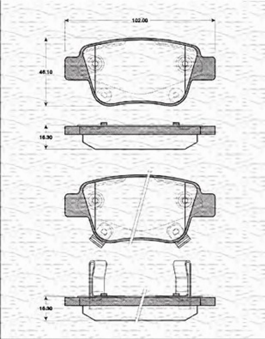 Magneti Marelli 363702161252 - Гальмівні колодки, дискові гальма avtolavka.club