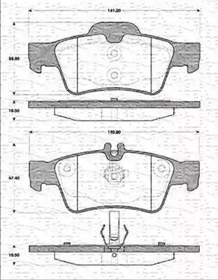 Magneti Marelli 363702161281 - Гальмівні колодки, дискові гальма avtolavka.club