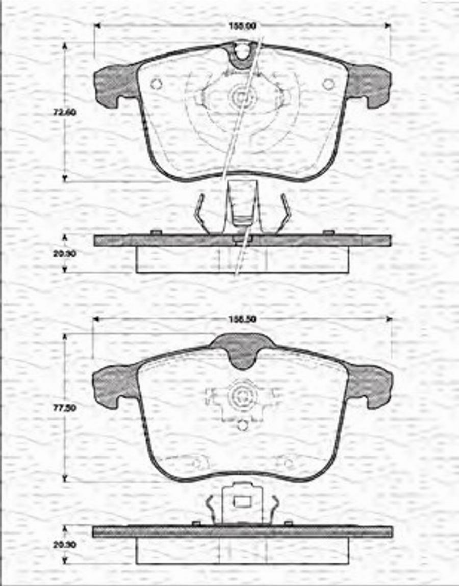 Magneti Marelli 363702161282 - Гальмівні колодки, дискові гальма avtolavka.club