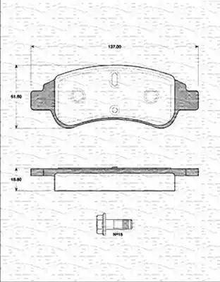 Magneti Marelli 363702161230 - Гальмівні колодки, дискові гальма avtolavka.club