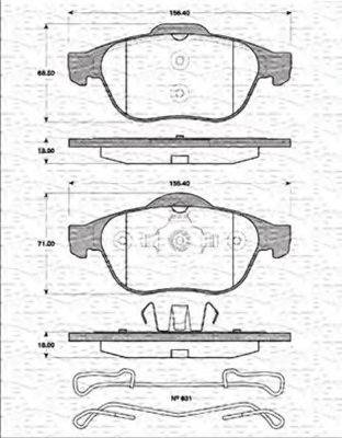 Magneti Marelli 363702161232 - Гальмівні колодки, дискові гальма avtolavka.club