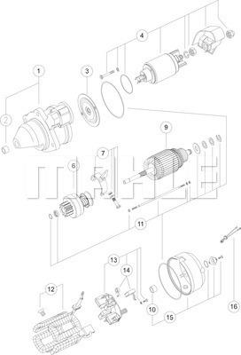 MAHLE MS 386 - Стартер avtolavka.club