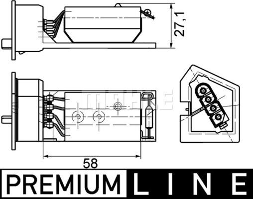 MAHLE ABR 11 000P - Опір, реле, вентилятор салону avtolavka.club