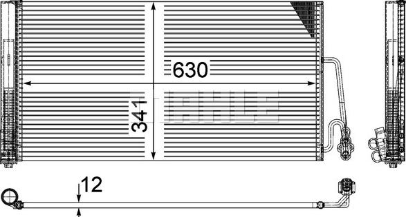 MAHLE AC 590 000P - Конденсатор, кондиціонер avtolavka.club