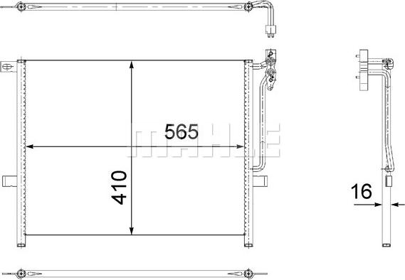 MAHLE AC 502 001S - Конденсатор, кондиціонер avtolavka.club