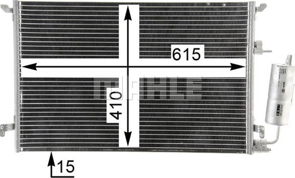 MAHLE AC 859 000P - Конденсатор, кондиціонер avtolavka.club