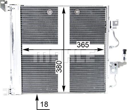 MAHLE AC 376 000P - Конденсатор, кондиціонер avtolavka.club