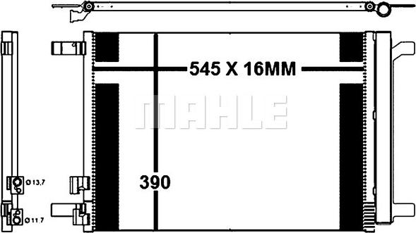 MAHLE AC 772 000P - Конденсатор, кондиціонер avtolavka.club