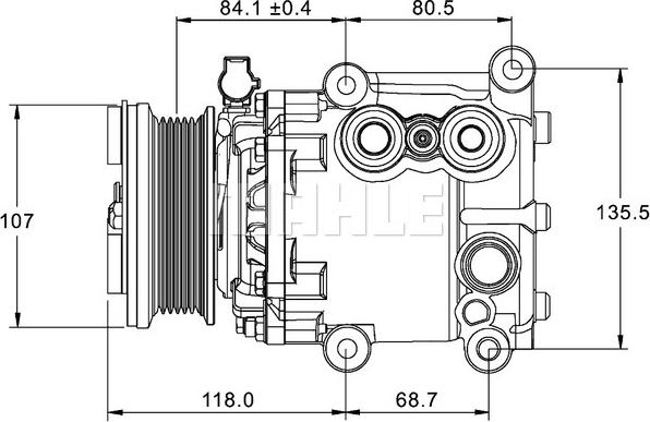 MAHLE ACP 1336 000P - Компресор, кондиціонер avtolavka.club