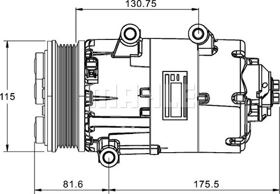 MAHLE ACP 1331 000P - Компресор, кондиціонер avtolavka.club