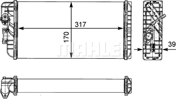 MAHLE AH 124 000P - Теплообмінник, опалення салону avtolavka.club