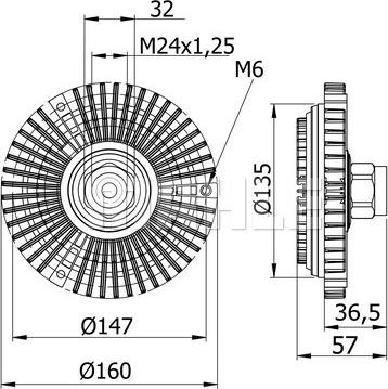 MAHLE CFC 58 000S - Зчеплення, вентилятор радіатора avtolavka.club