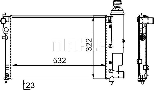 MAHLE CR 91 000S - Радіатор, охолодження двигуна avtolavka.club